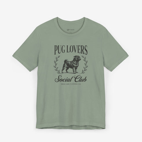 Black Pug Shirt for Women - Pug Lovers Club Tee